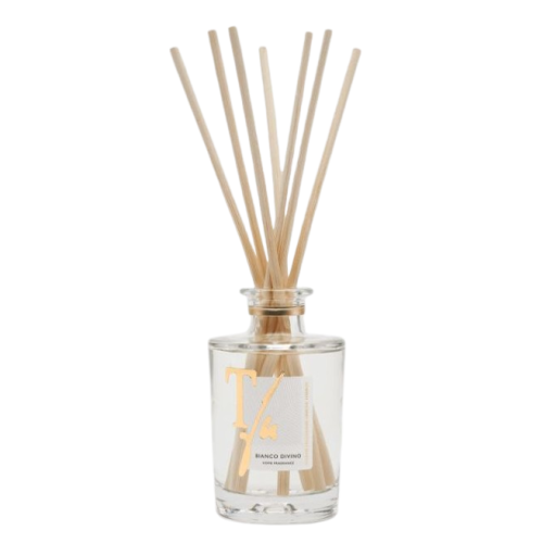 BIANCO DIVINO STICKS ML.100 HOME FRAGRANCE - TFU (8 Natural Bamboo Sticks cm.20 included)